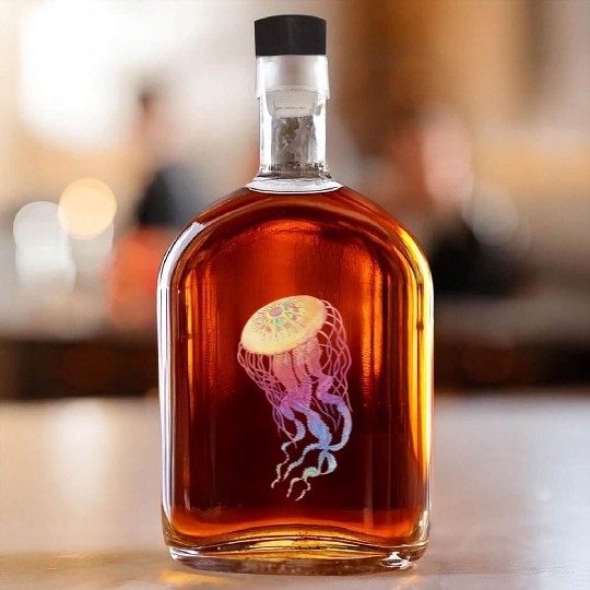 Colorful Jellyfish Whiskey Bottles
