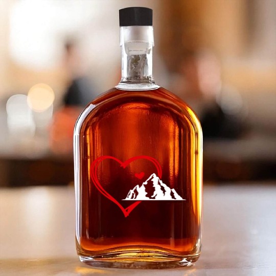 Mountain love Wanderlust Mountains Hiker Summit Whiskey Bottles