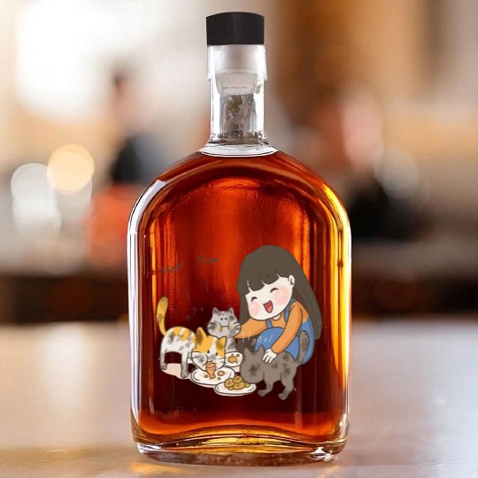 Crazy Cat Lady is My Destiny Whiskey Bottles