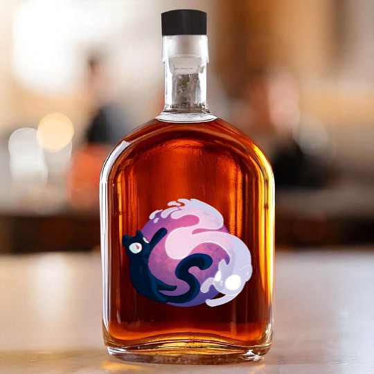 Black Cat and Ghost Cat Whiskey Bottles