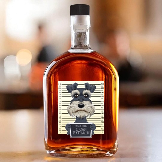 Miniature Schnauzer Dad I Miniature Schnauzer Whiskey Bottles