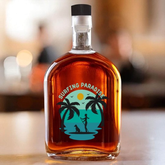 Summer Days Beach Paradise Whiskey Bottles