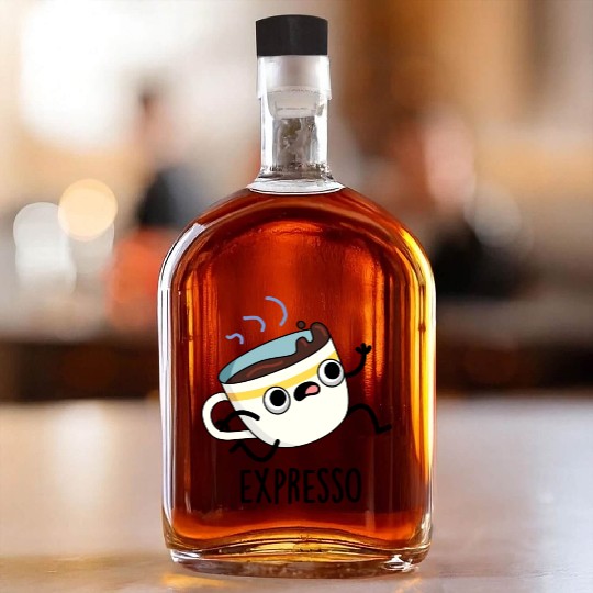 Expresso Funny Running Coffee Whiskey Bottles