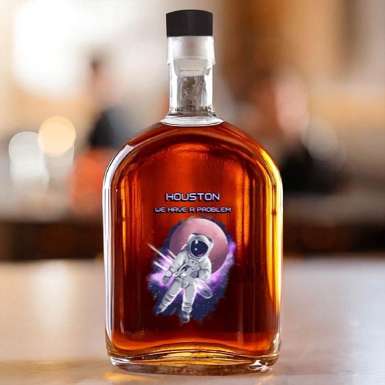Houston we have a problem Whiskey Bottles