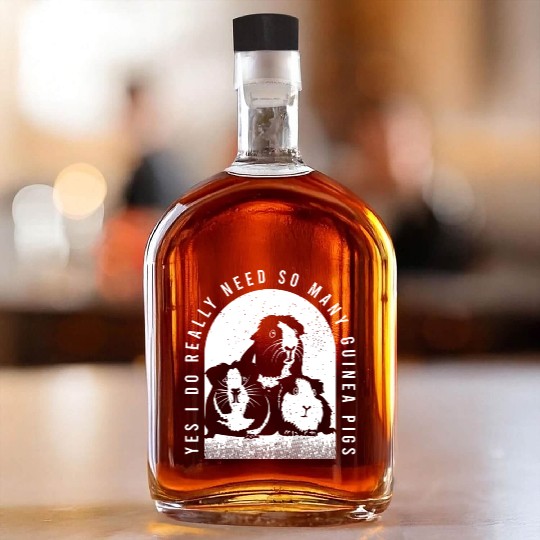 Guinea Pig Outfit For A Lover Furbaby Guinea Pig Whiskey Bottles