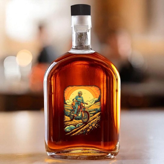 Dirt Bike Father Dad Son Motorcycle Riding Whiskey Bottles