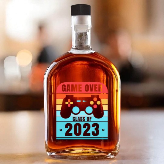 Game Over Class of 2023 Grad 2023 Graduation Whiskey Bottles