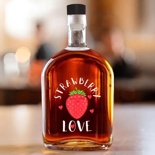 Strawberry Love Lover Fruit Smiling Farmer Greengr Whiskey Bottles
