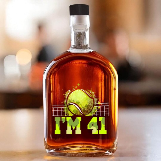 I'm 41 Racket Sports Tennis Player Adult 41st Whiskey Bottles