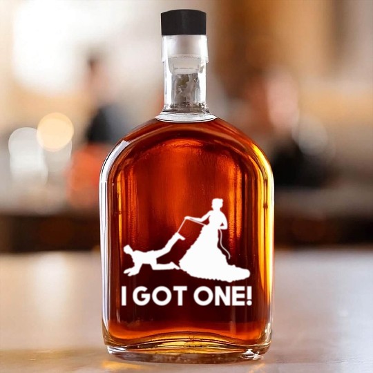 I Got One Bride Groom Wedding Whiskey Bottles