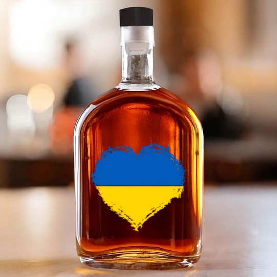 Ukraine Pride Feel Ukrainian Flag Colors Peace Whiskey Bottles
