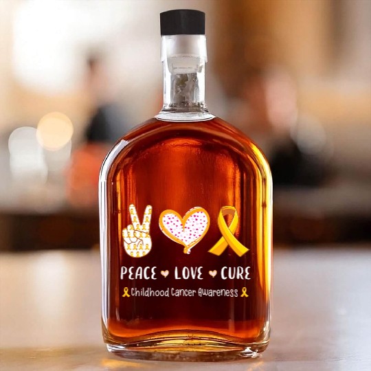 Peace love America with hand sign sunflower and US Whiskey Bottles