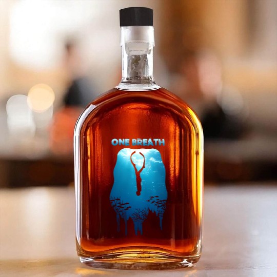 Freediving One Breath Diving Apnea Ocean Free Dive Whiskey Bottles
