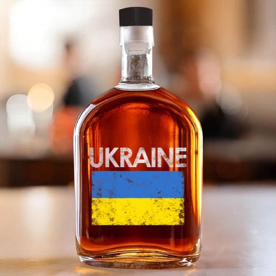 Ukraine Ukrainian Flag Pride Whiskey Bottles