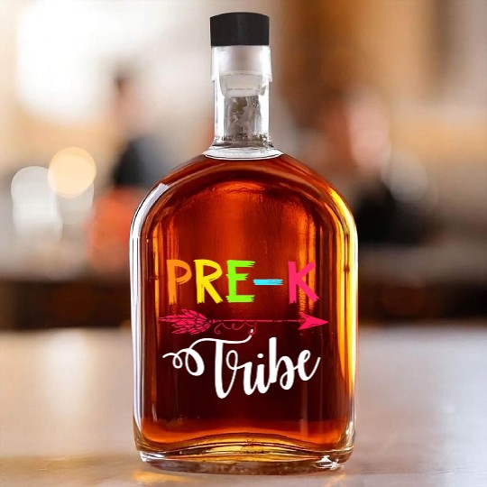 Team Pre K Teacher Tribe Back To School Whiskey Bottles