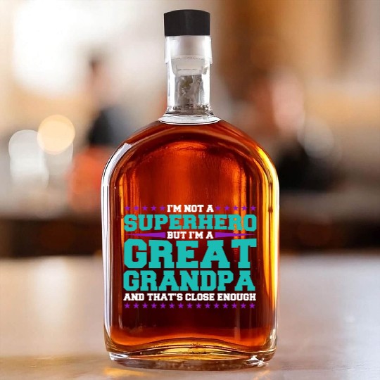 Superhero Great Grandpa Whiskey Bottles