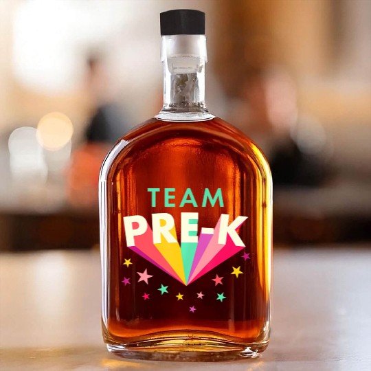 Team Pre K Teacher Back To School Whiskey Bottles