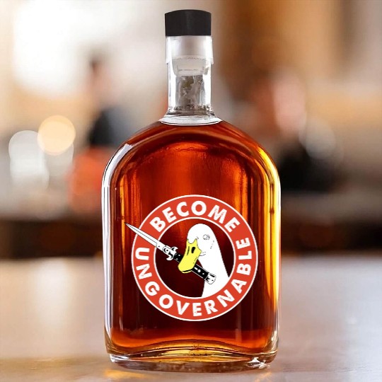 Become Ungovernable Goose Knife Whiskey Bottles