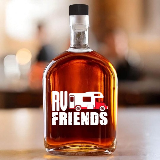 Motorhome Rv Camping Camper Rv Friends Whiskey Bottles