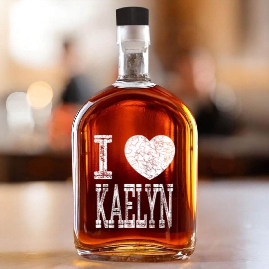I Love Kaelynfriend Daughter Heart Whiskey Bottles