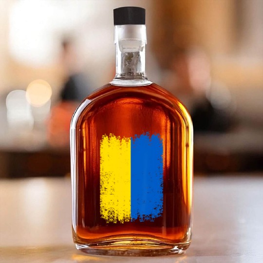 Ukraine Ukrainian National Flag Patriotic Whiskey Bottles