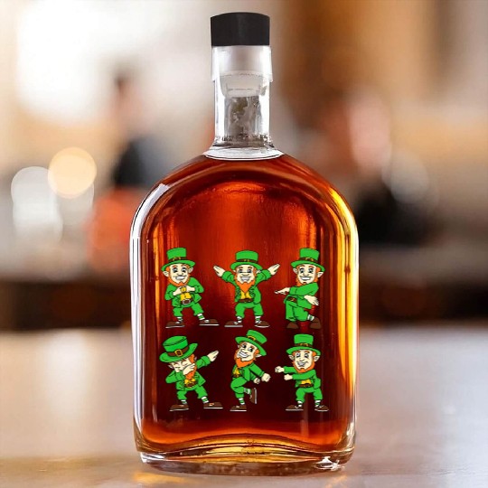 Dancing Leprechauns St Patrick'S Day Whiskey Bottles