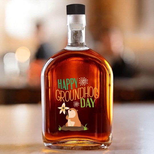 Groundhog Day 2021 Happy Ground Hog Whiskey Bottles