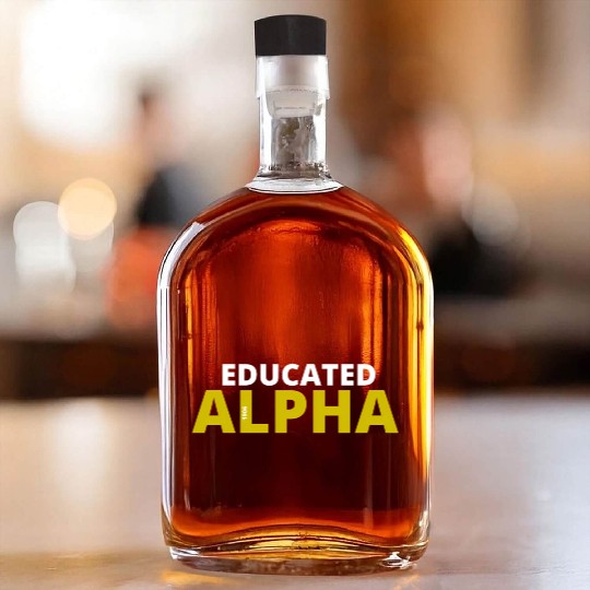 Educated Alpha 1906 Apa Fraternity For Whiskey Bottles