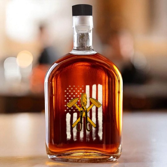 Sheet Metal Worker On Back Of Whiskey Bottles