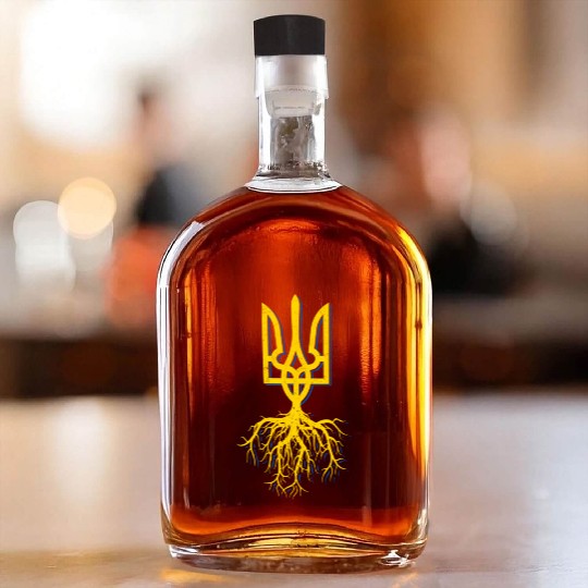 Ukraine Symbol Roo I Stand With Ukraine Free Whiskey Bottles