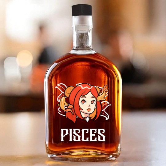 Pisces Horoscope Astrology Tarot Card Star Sign Whiskey Bottles
