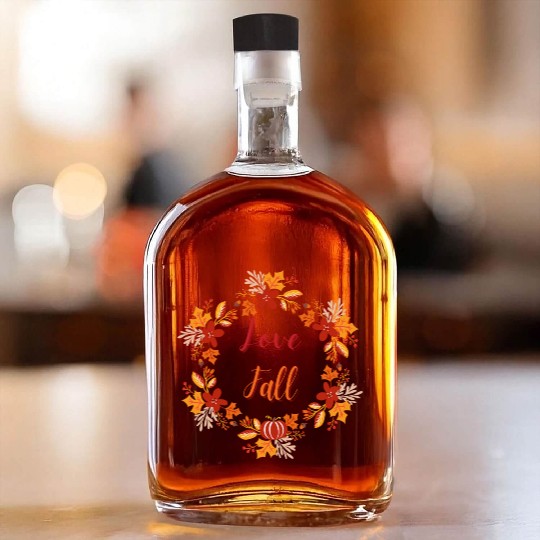 Hello Fall Sweet Autumn Whiskey Bottles