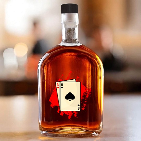 Poker Cards Pocket Rocket Poker Poker Player Whiskey Bottles