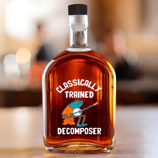 Classically Trained Decomposer Funny Frog Playing Whiskey Bottles