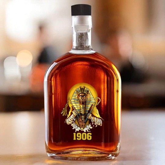 1906 Sphinx Alpha Ace Fraternity Pharoah Whiskey Bottles