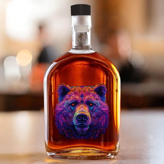 Neon Grizzly Whiskey Bottles