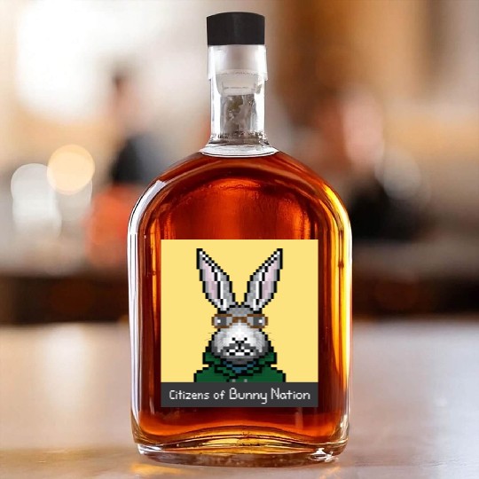 Citizens of Bunny Nation NFT #86 Artwork Whiskey Bottles