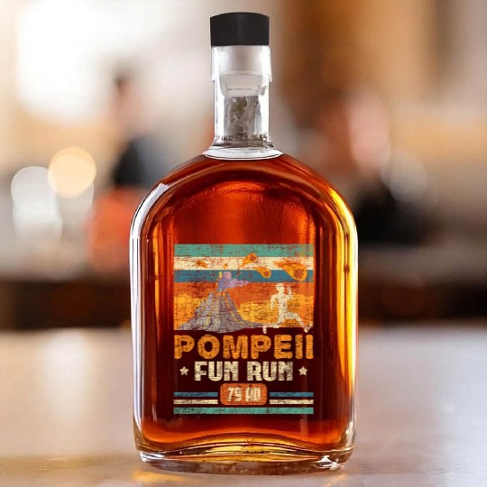 Pompeii Fun Run - Geography Volcanologist Whiskey Bottles