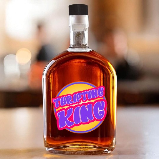 Thrifting King purple yellow Whiskey Bottles
