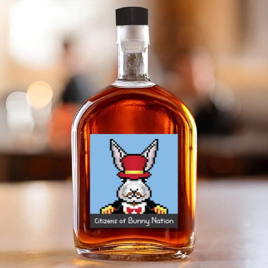 Citizens of Bunny Nation NFT #34 Artwork Whiskey Bottles