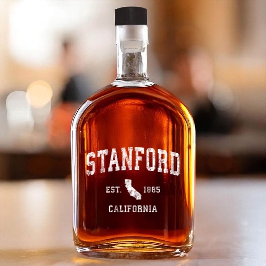 Stanford California Ca Athletic Sports Whiskey Bottles