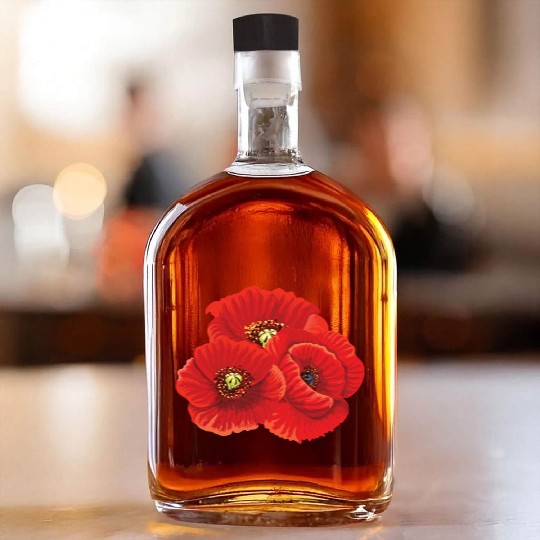 Poppy Flower Flowers Flora Nature Whiskey Bottles