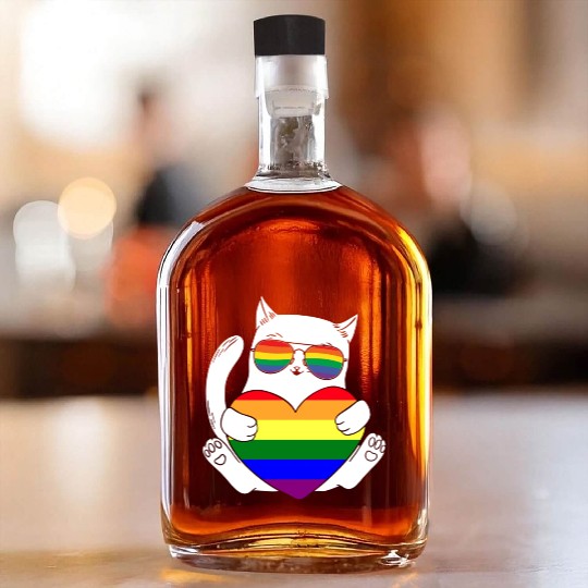 Gay Lesbian Lgbtq Cat Pride Month Csd Lgbt Whiskey Bottles