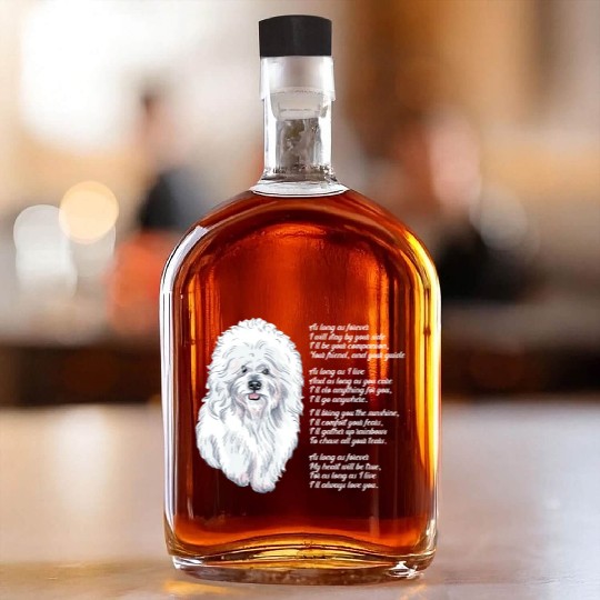 Bichon Frise Whiskey Bottles