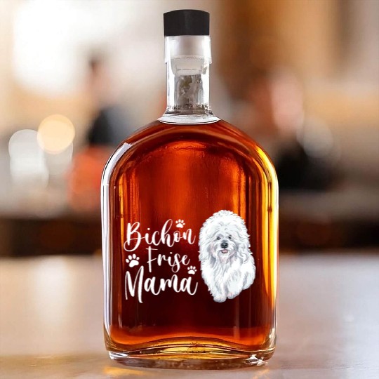 Bichon Frise Mama Whiskey Bottles