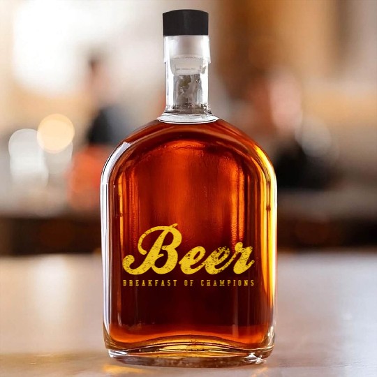 Beer Breakfast Of Champions Inred Whiskey Bottles