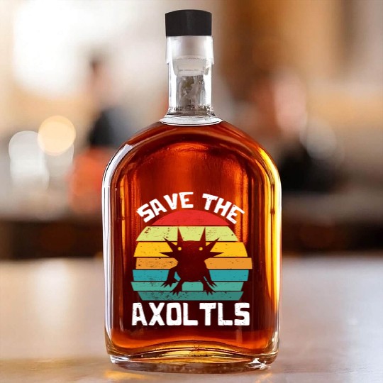 Save The Axolotls Cute Whiskey Bottles
