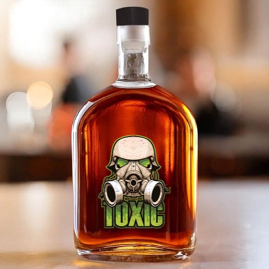 Toxic Green Military And Safety Gas Whiskey Bottles