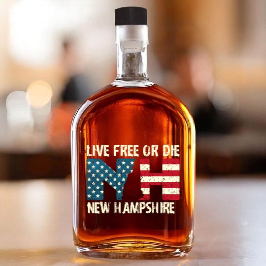 New Hampshire Patriotic Live Free Or Die Product Whiskey Bottles