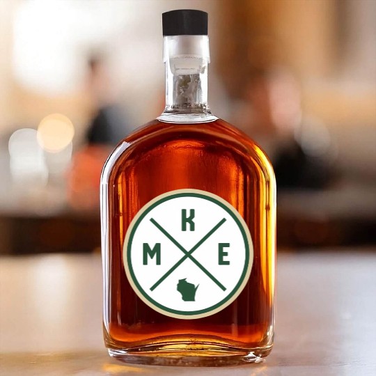 Milwaukee Circle Patch Green Whiskey Bottles